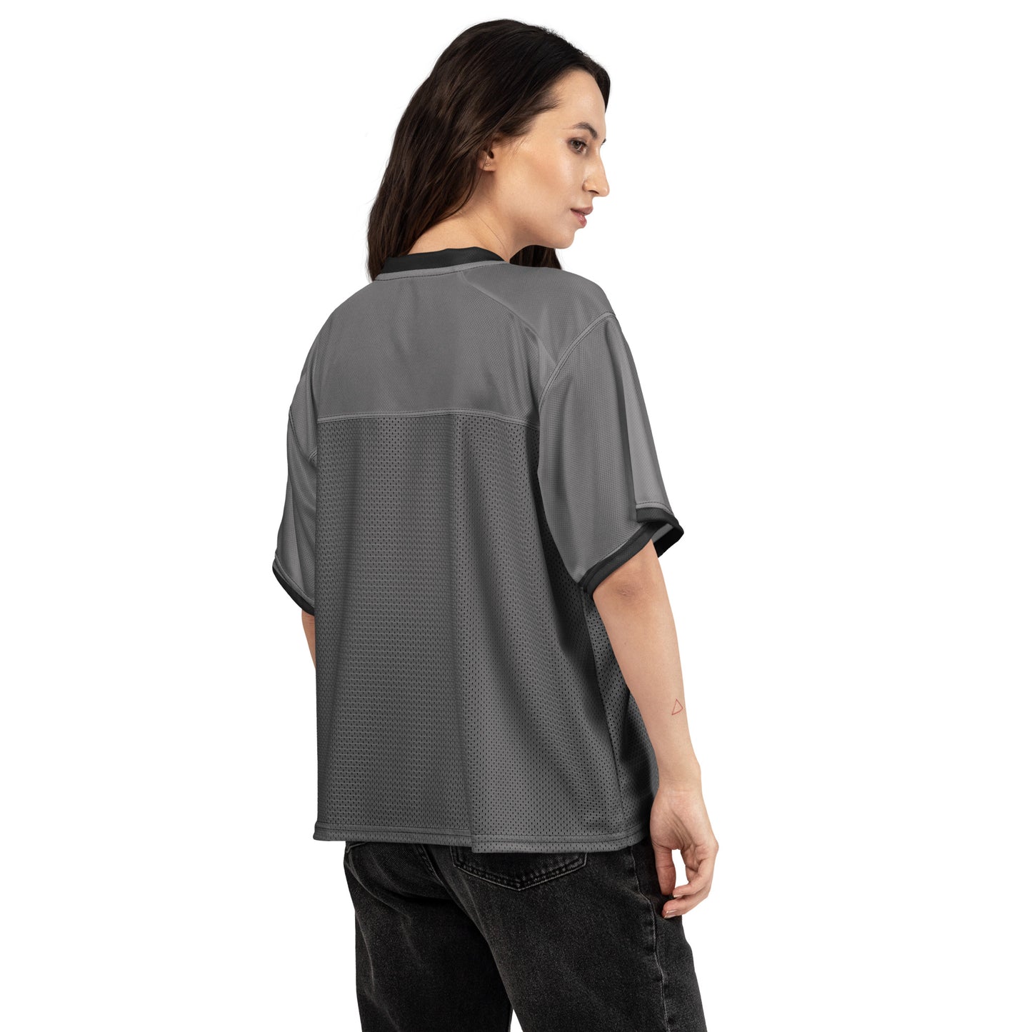 S P C L . Boxy football jersey GREY/BLACK