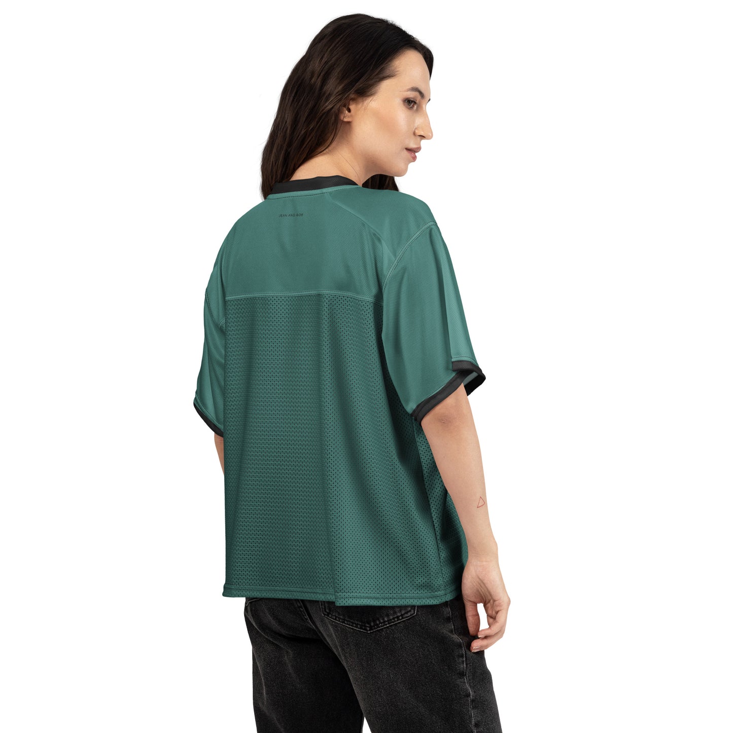 S P C L . Boxy football jersey GREEN/BLACK