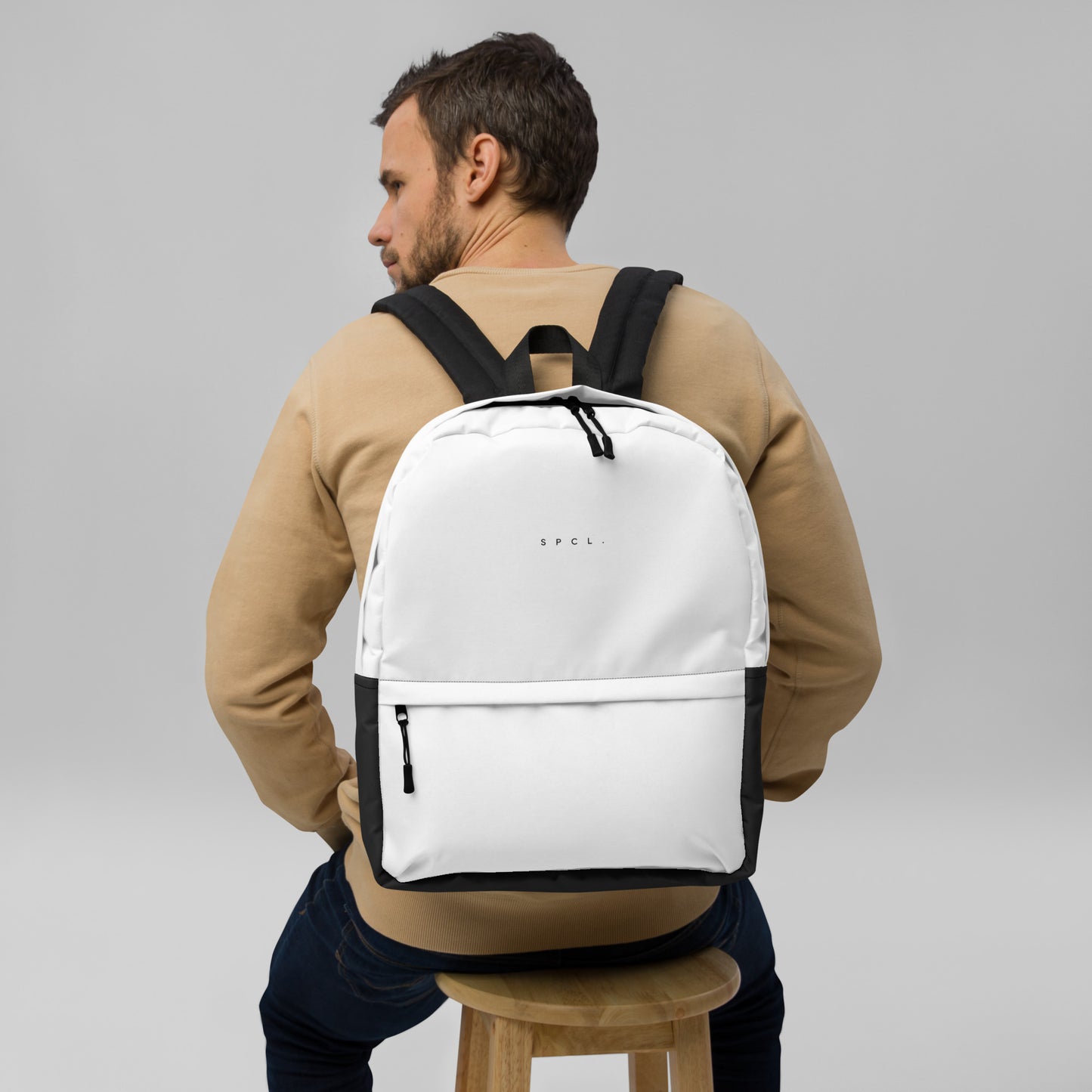 S P C L . Backpack WHITE/BLACK