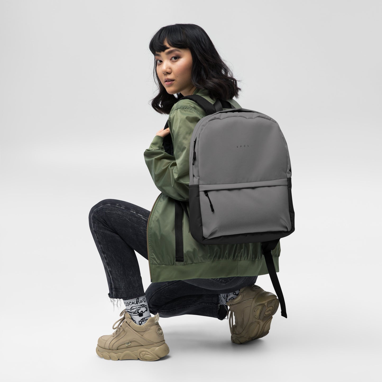 S P C L . Backpack GREY/BLACK