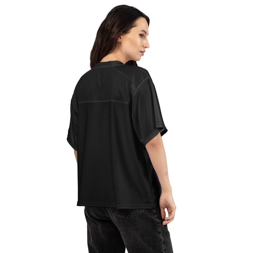 S P C L . Boxy football jersey BLACK