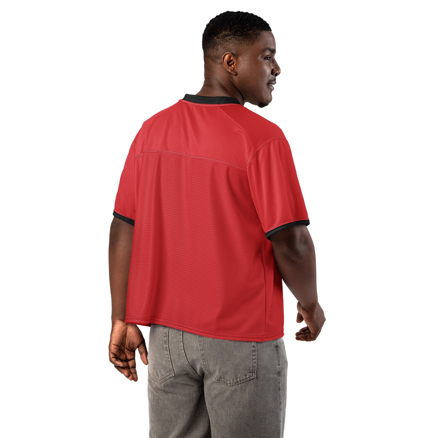 S P C L . Boxy football jersey RED/BLACK