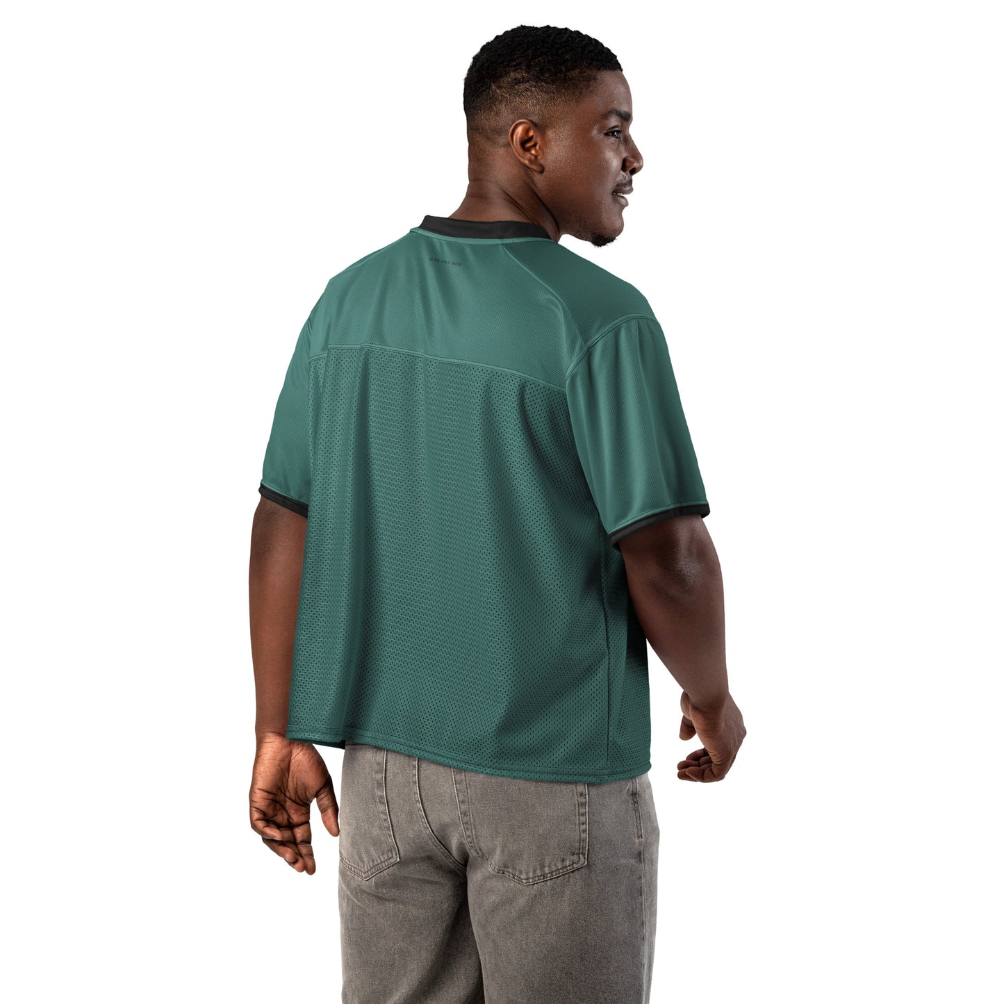 S P C L . Boxy football jersey GREEN/BLACK