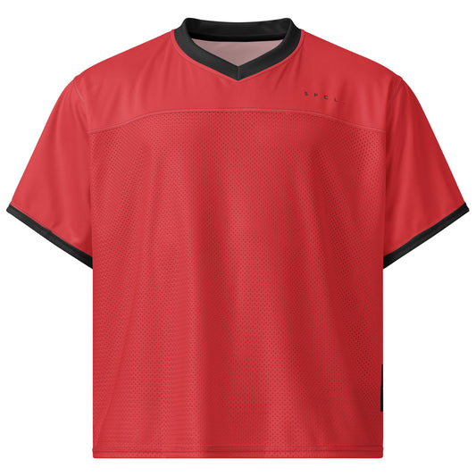 S P C L . Boxy football jersey RED/BLACK