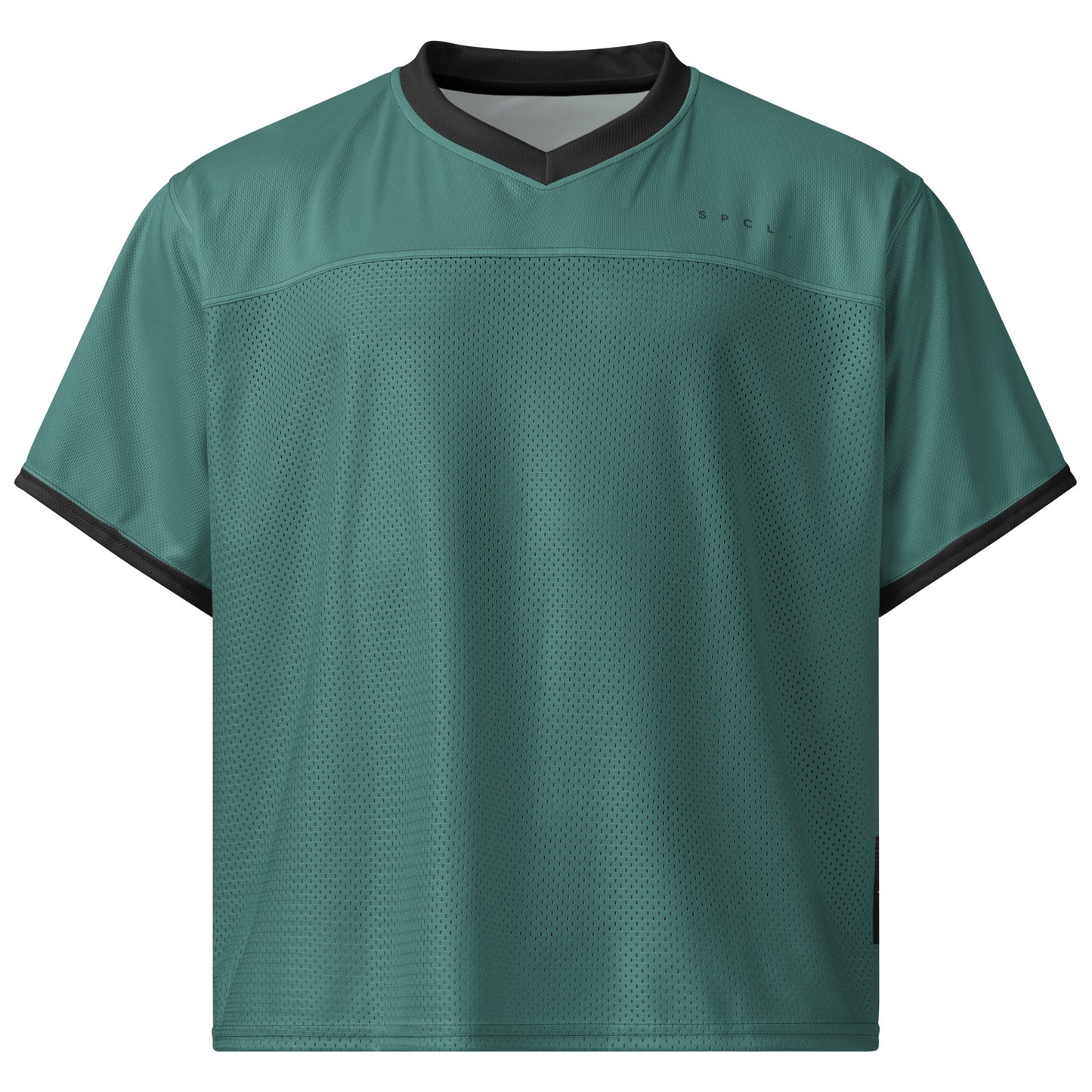 S P C L . Boxy football jersey GREEN/BLACK