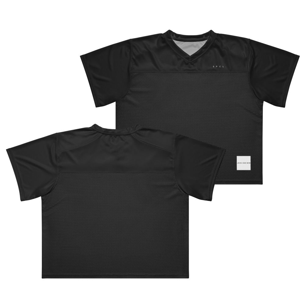 S P C L . Boxy football jersey BLACK