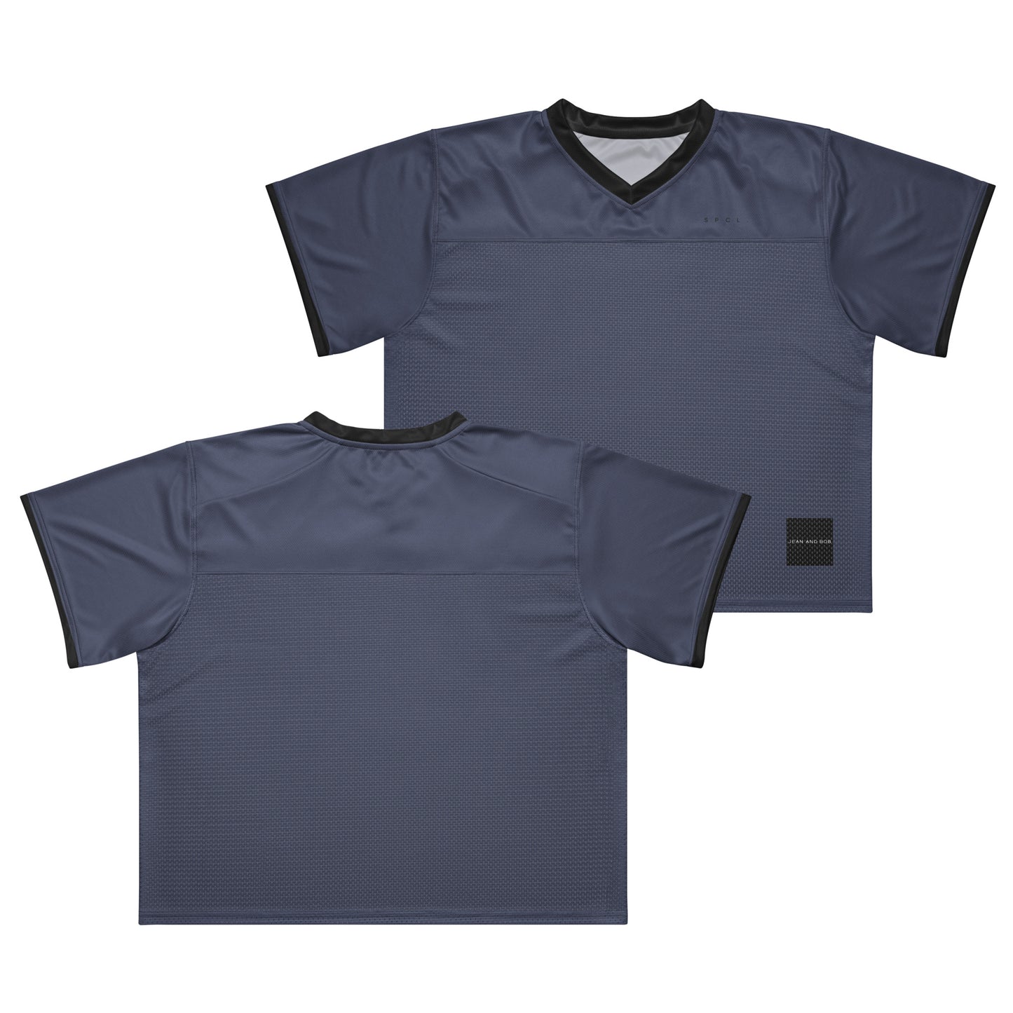 S P C L . Boxy football jersey BLUE/BLACK