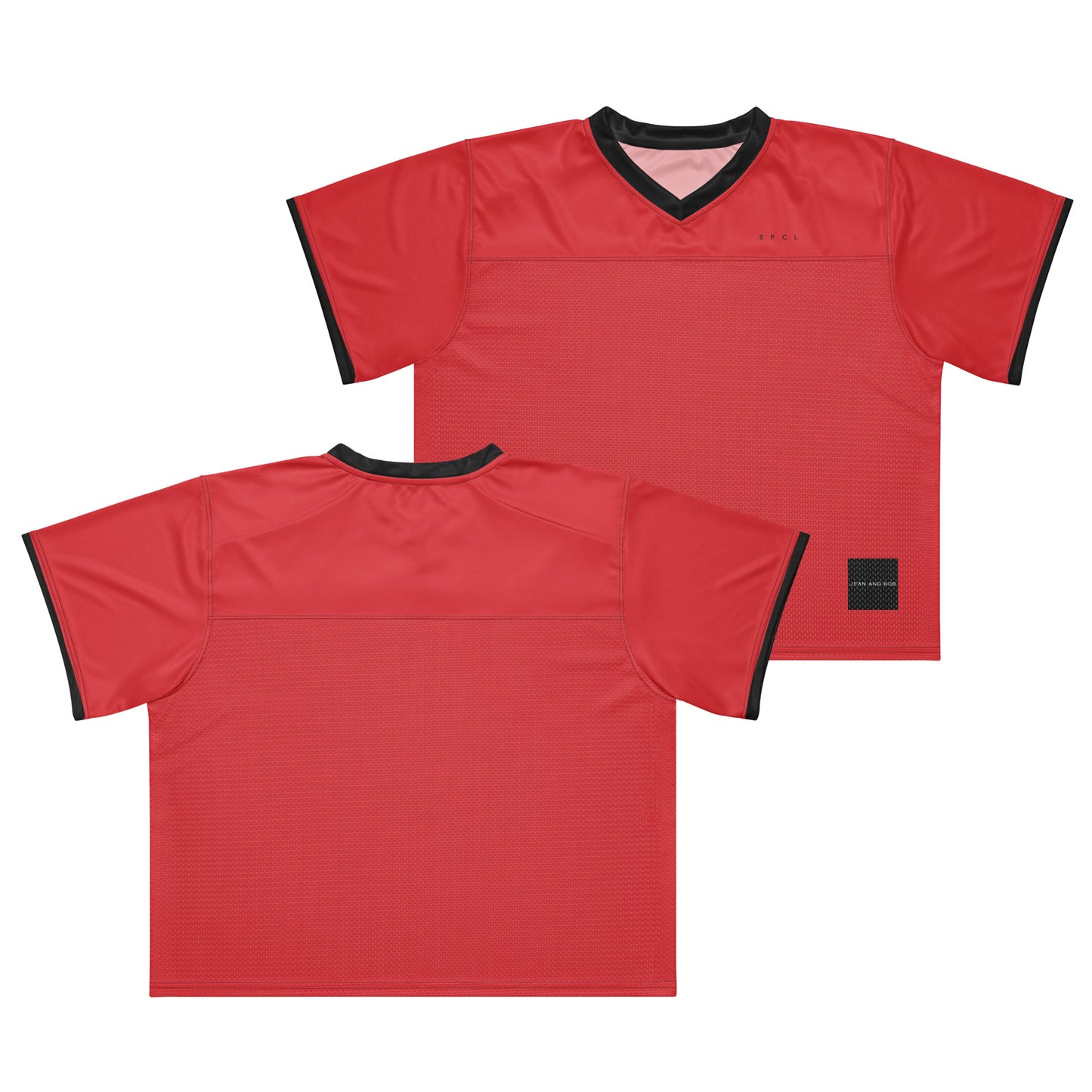 S P C L . Boxy football jersey RED/BLACK