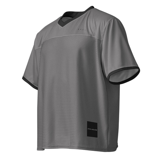 S P C L . Boxy football jersey GREY/BLACK