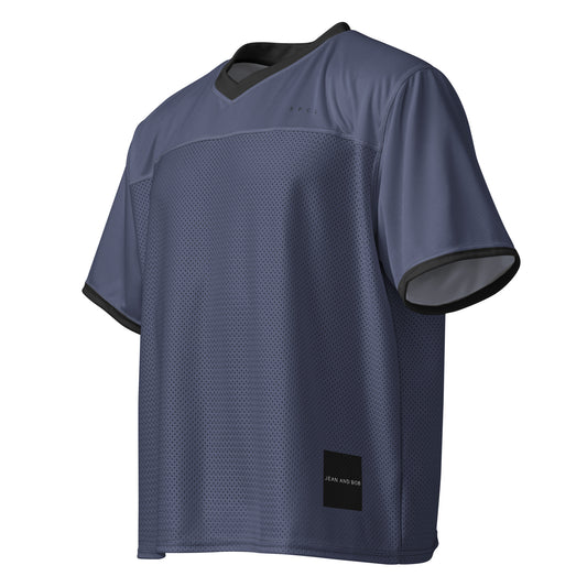 S P C L . Boxy football jersey BLUE/BLACK