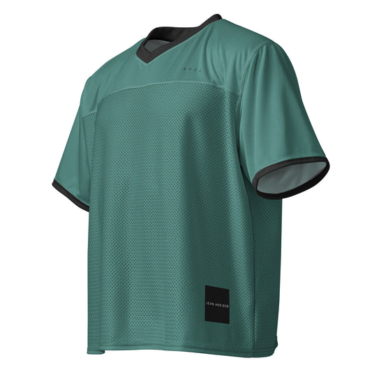 S P C L . Boxy football jersey GREEN/BLACK
