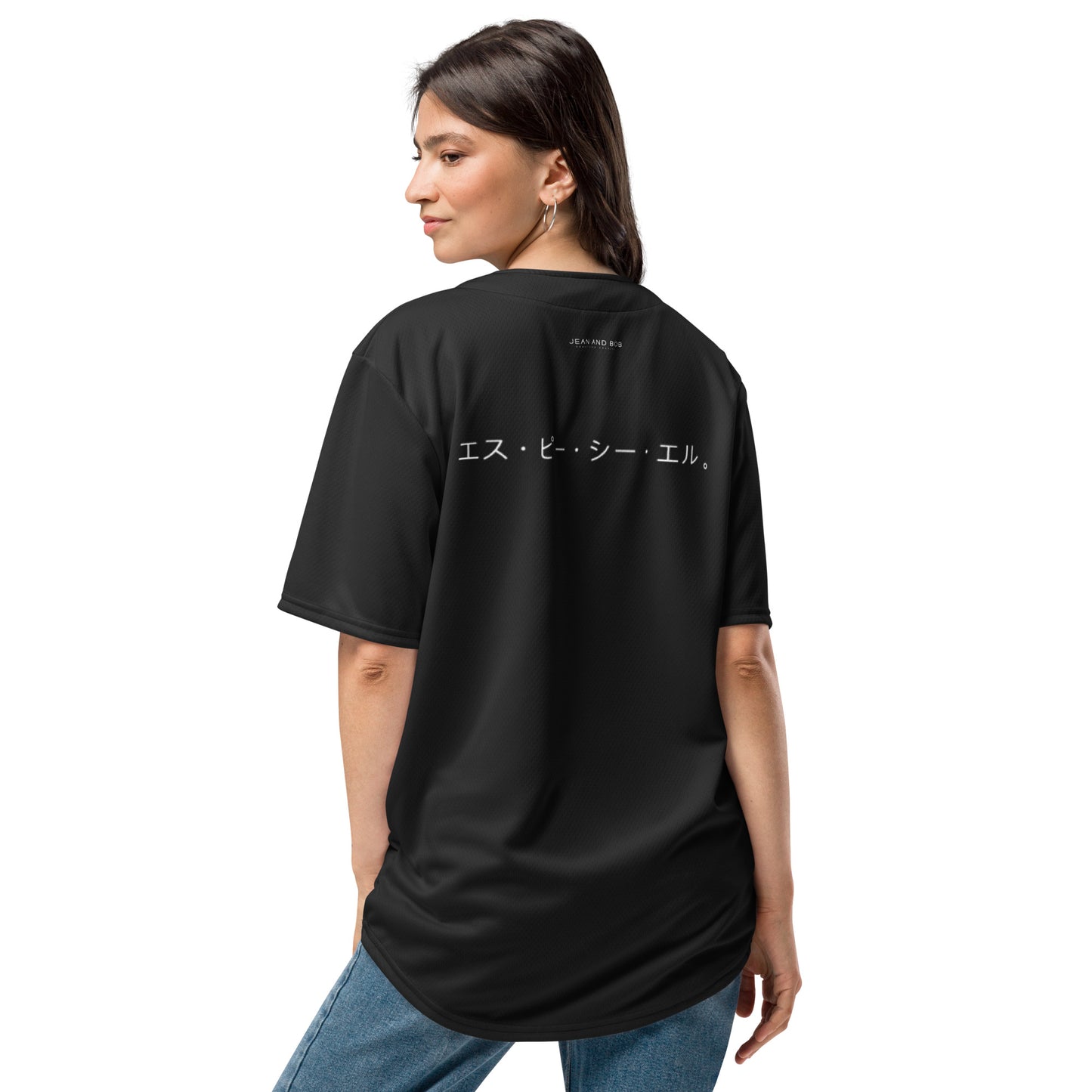 S P C L . Recycled baseball jersey BLACK