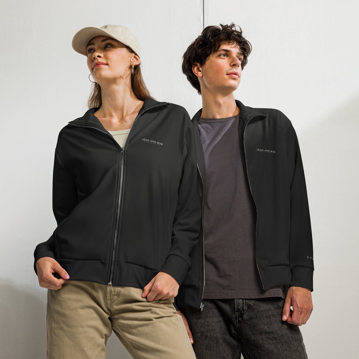 S P C L . Unisex track jacket BLACK