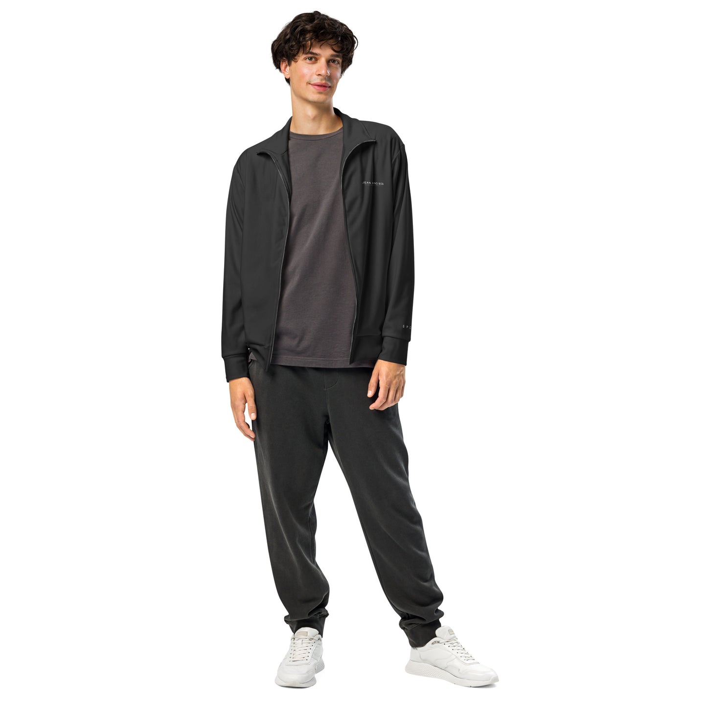 S P C L . Unisex track jacket BLACK
