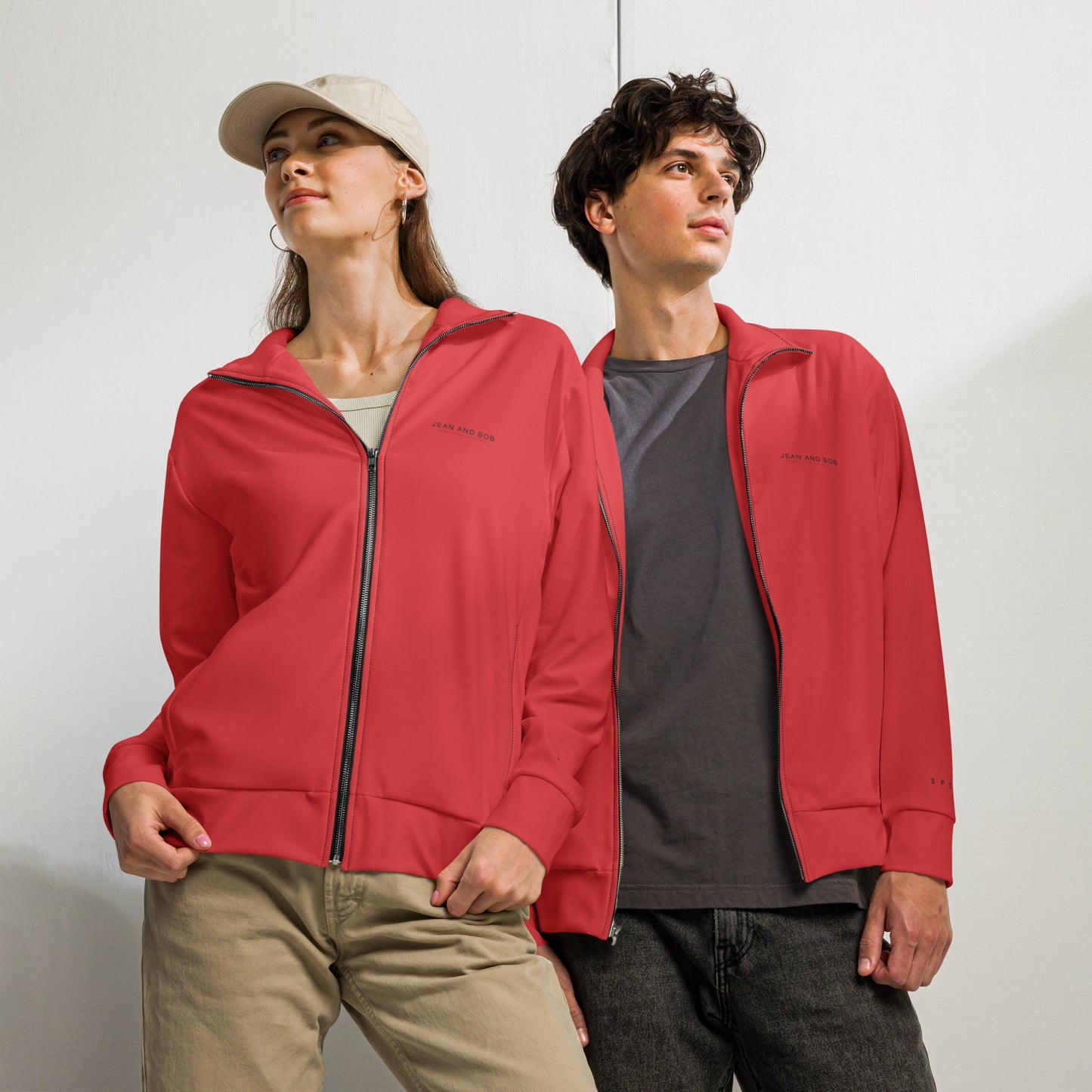 S P C L . Unisex track jacket RED/BLACK NEW