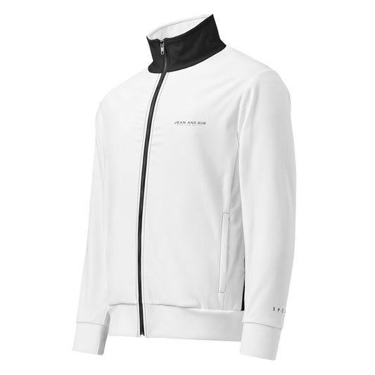 S P C L . Unisex track jacket WHITE/BLACK