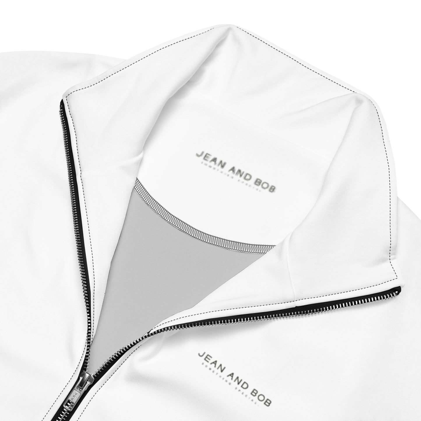 S P C L . Unisex track jacket WHITE/BLACK