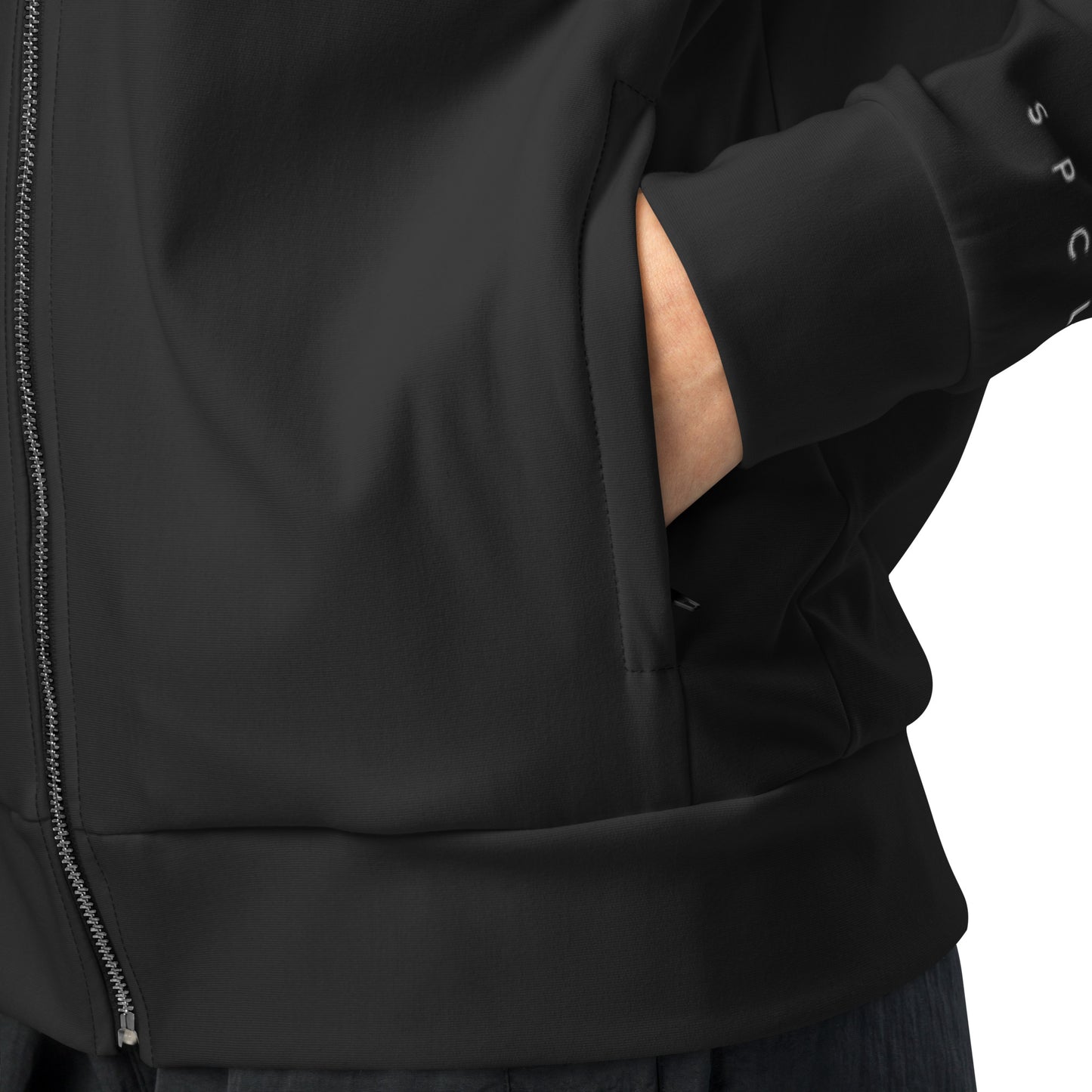 S P C L . Unisex track jacket BLACK