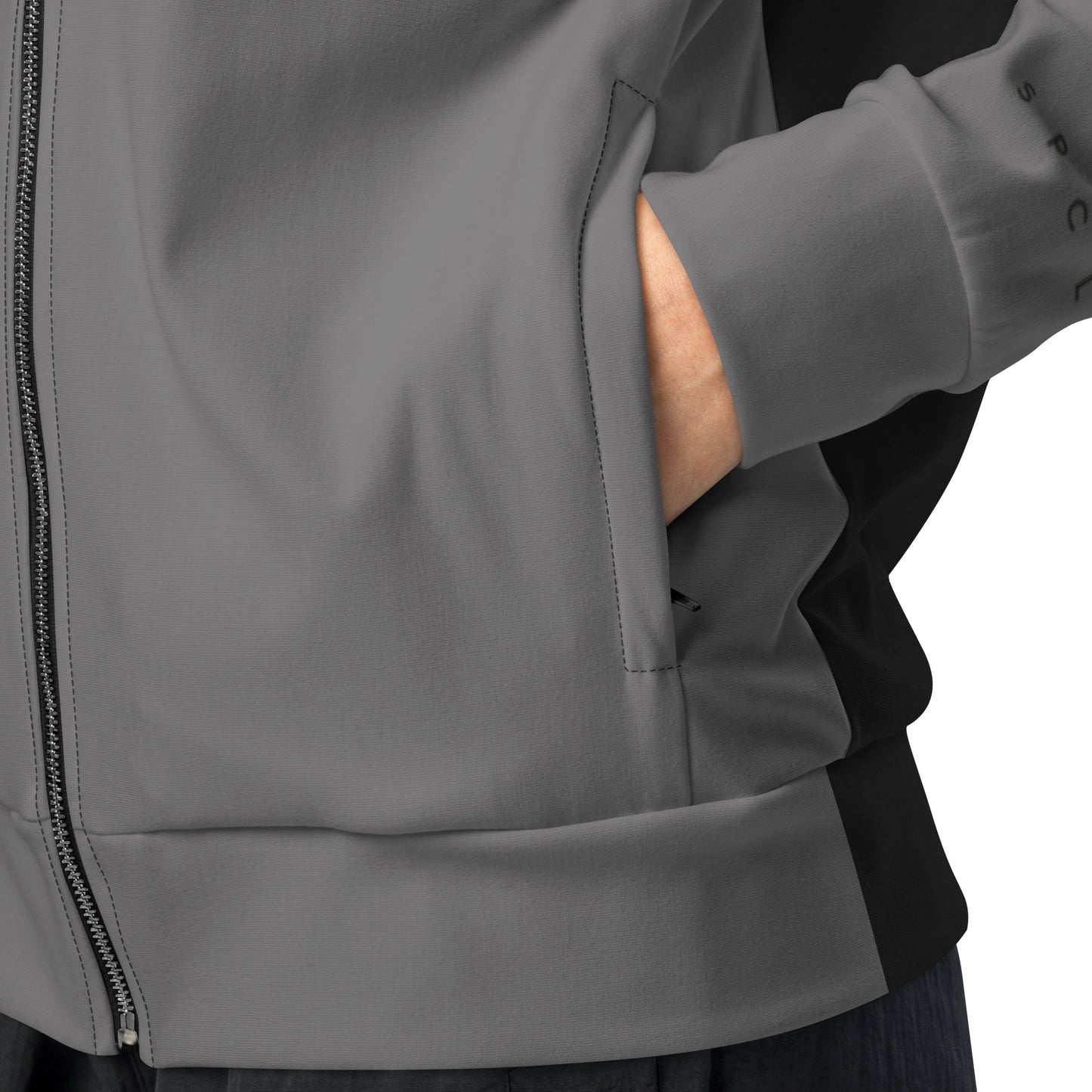 S P C L . Unisex track jacket GREY/BLACK NEW