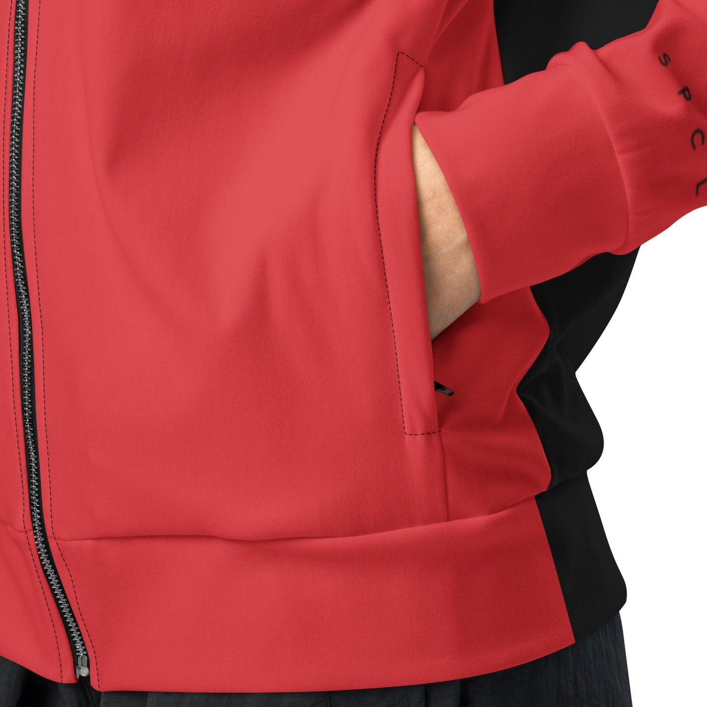 S P C L . Unisex track jacket RED/BLACK NEW