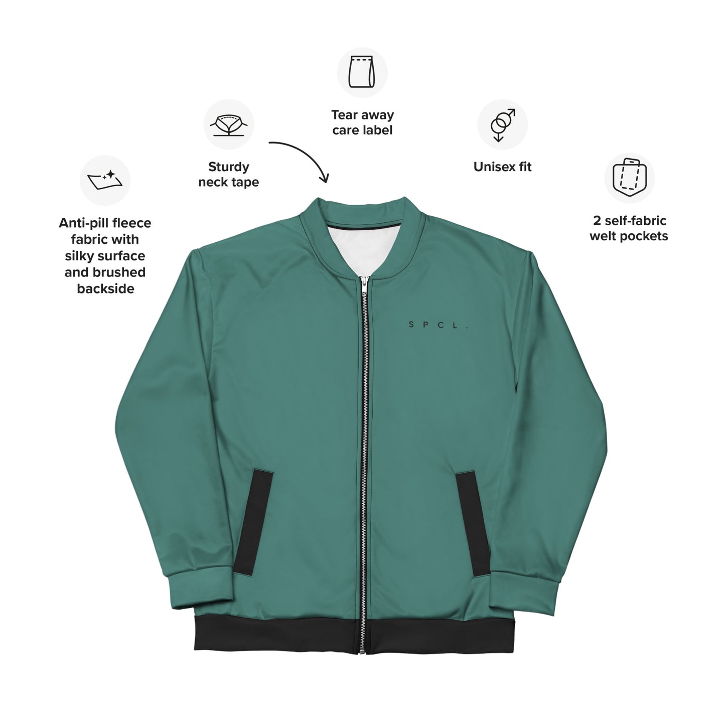 S P C L . Unisex Bomber Jacket GREEN