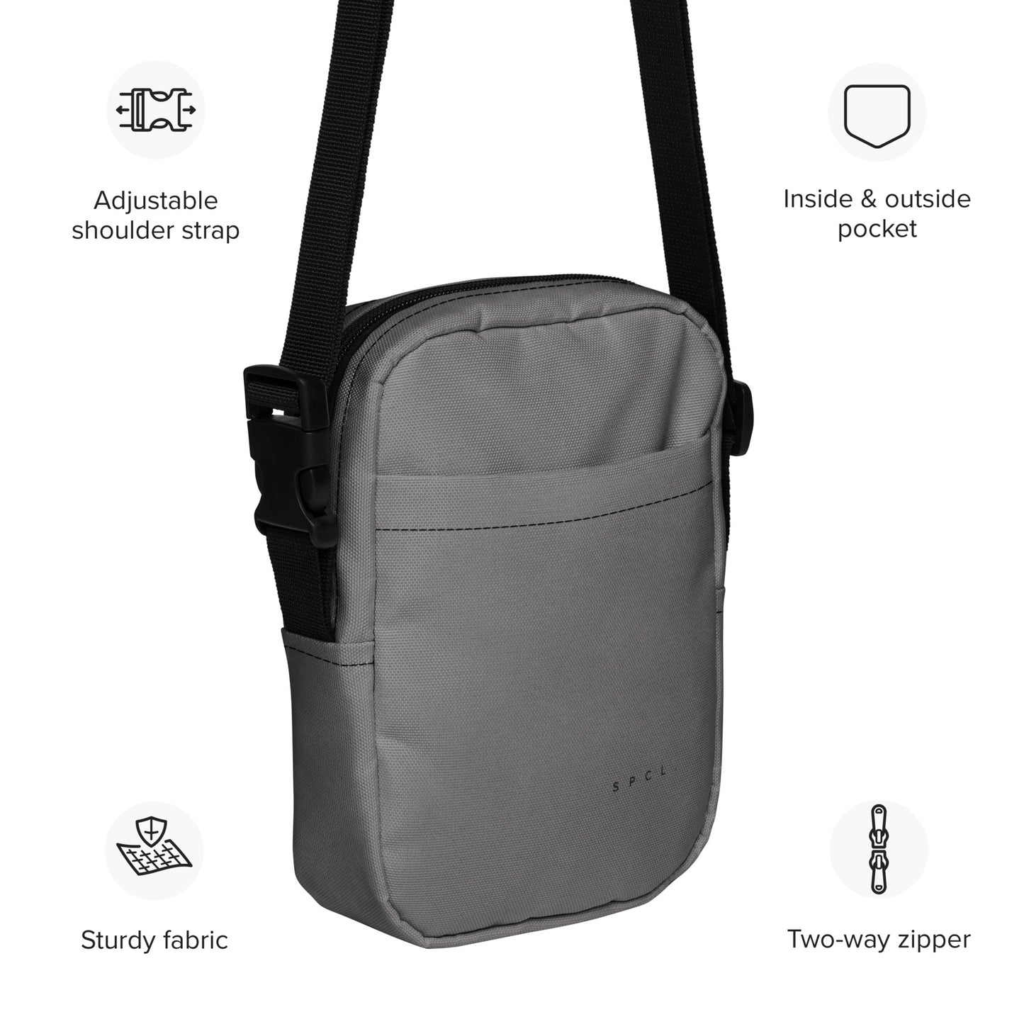 S P C L . Utility crossbody bag GREY