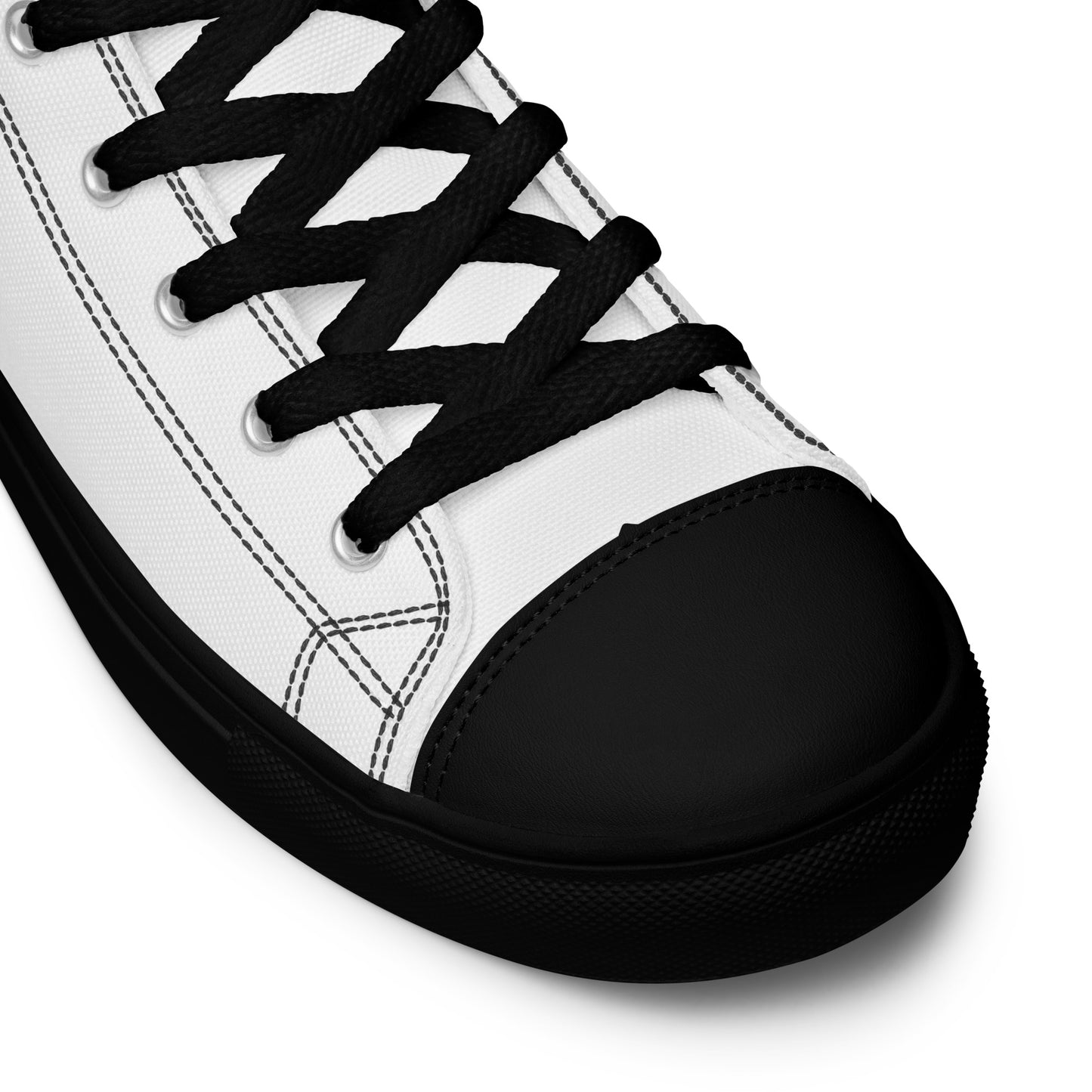 S P C L . Men’s high-top canvas shoes WHITE/RED/BLACK