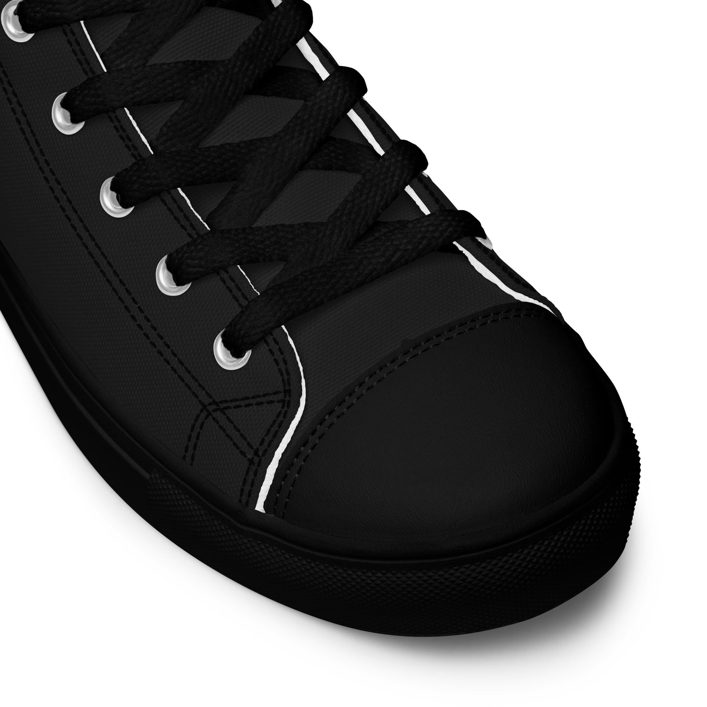 S P C L . Men’s high-top canvas shoes BLACK/WHITE/BLACK