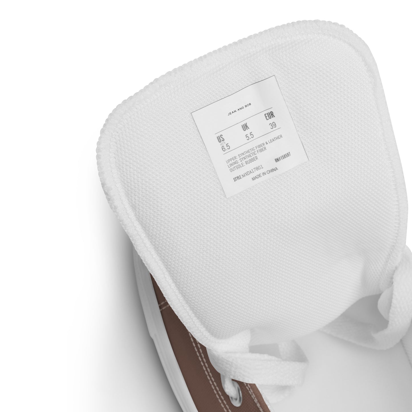 S P C L . Men’s high-top canvas shoes BROWN/BLACK/WHITE