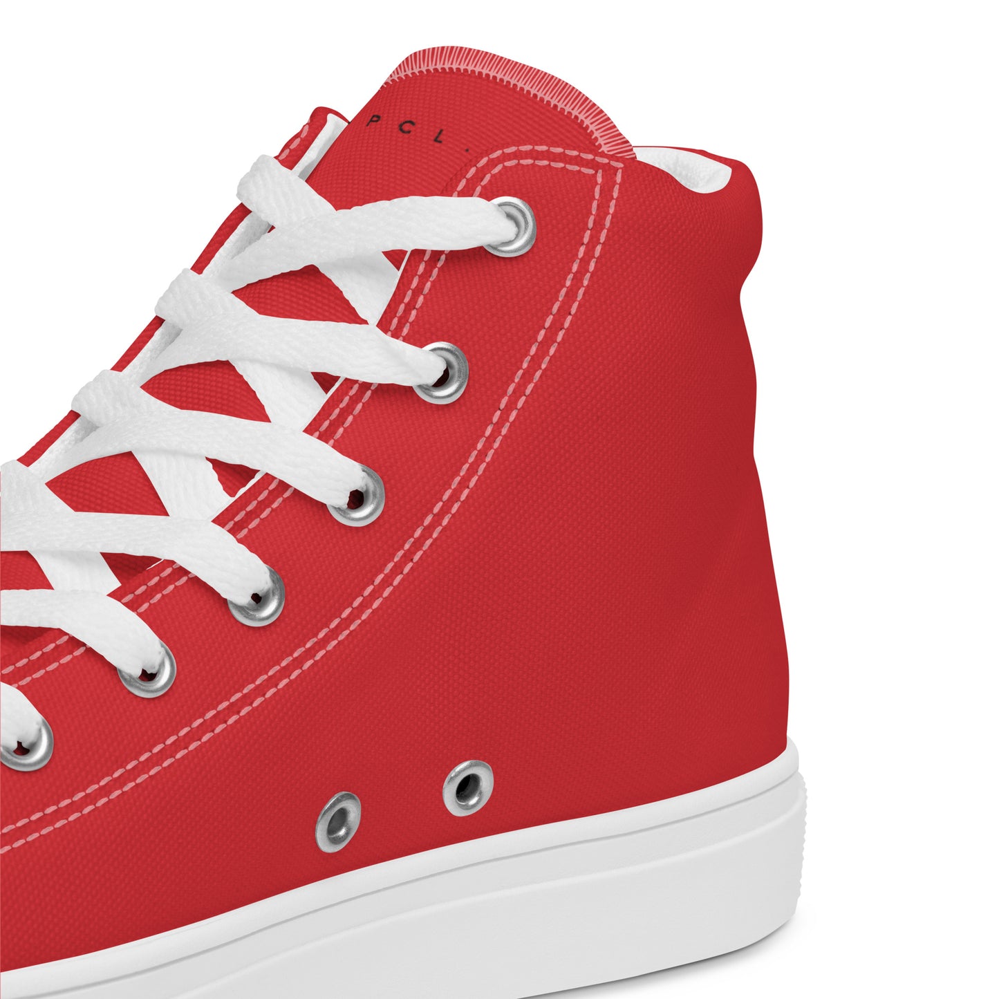 S P C L . Men’s high-top canvas shoes RED/BLACK/WHITE
