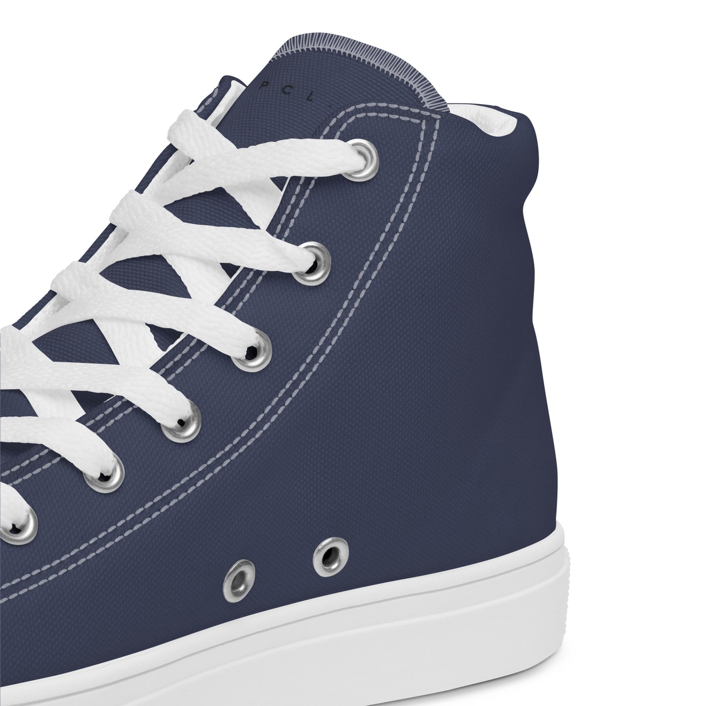 S P C L . Men’s high top canvas shoes BLUE/BLACK/WHITE