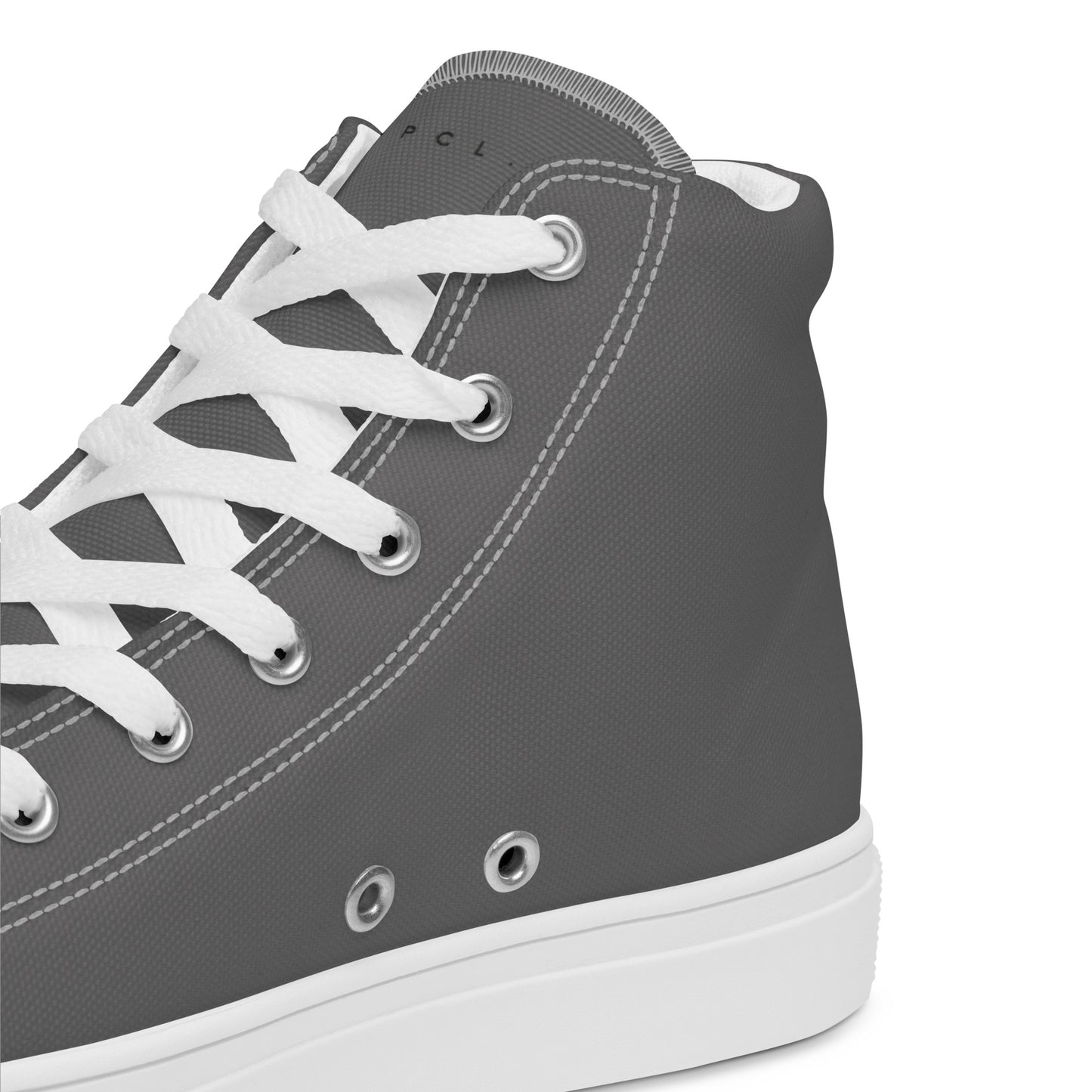 S P C L . Men’s high-top canvas shoes GREY/BLACK/WHITE