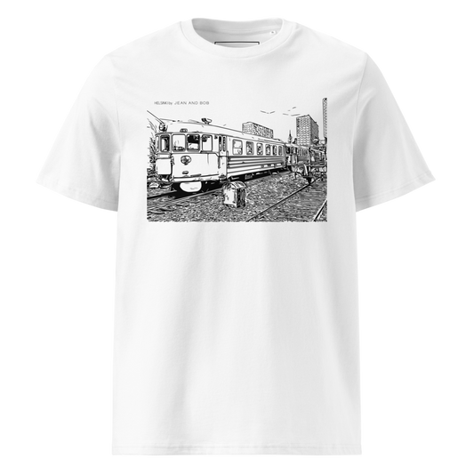 Unisex organic cotton t-shirt "Train"