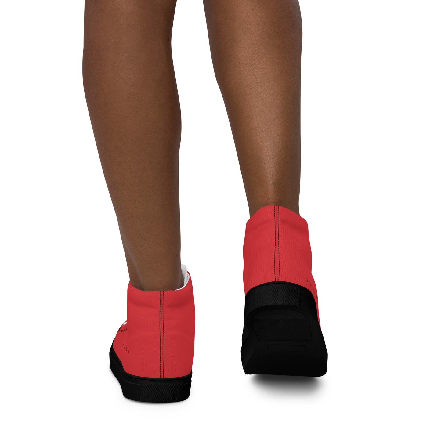 S P C L . Women’s high-top canvas shoes RED/BLACK/BLACK