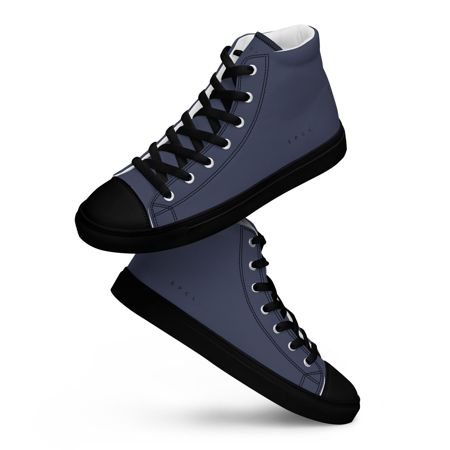 S P C L . Women’s high-top canvas shoes BLUE/BLACK/BLACK