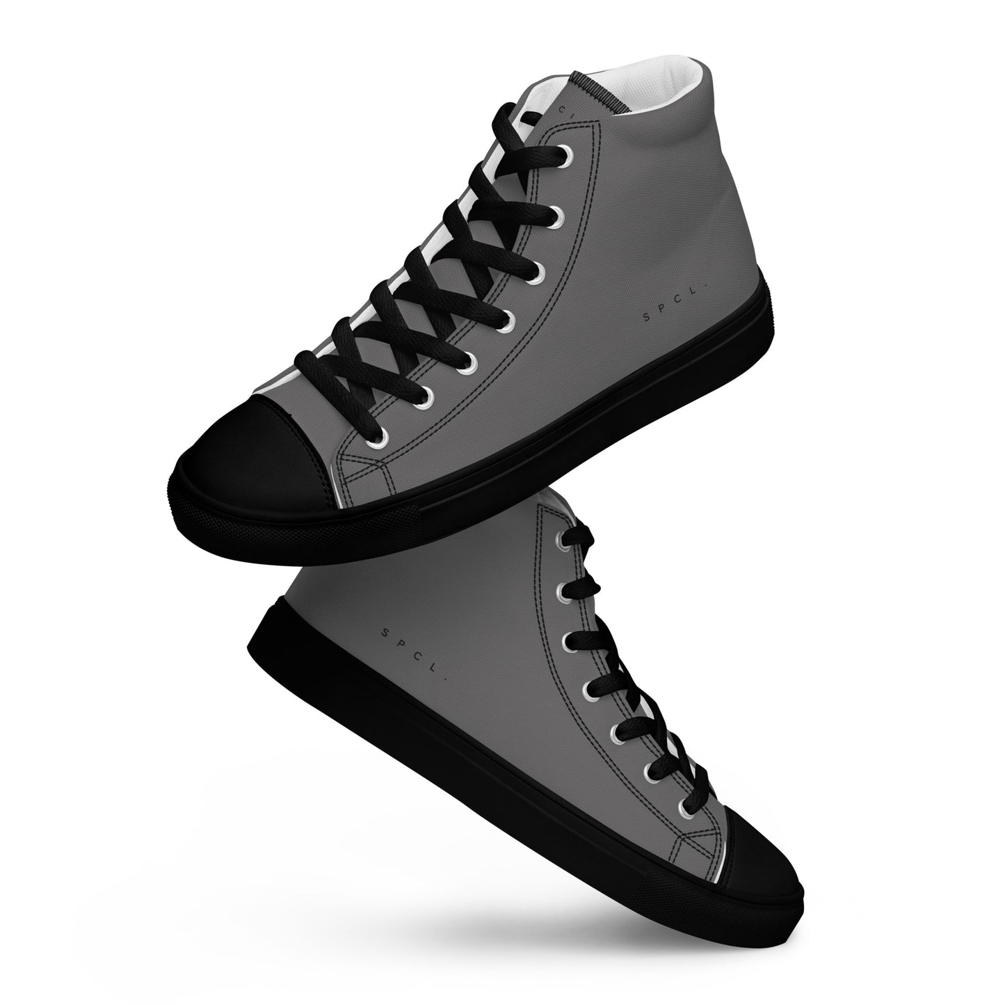 S P C L . Women’s high-top canvas shoes GREY/BLACK/BLACK