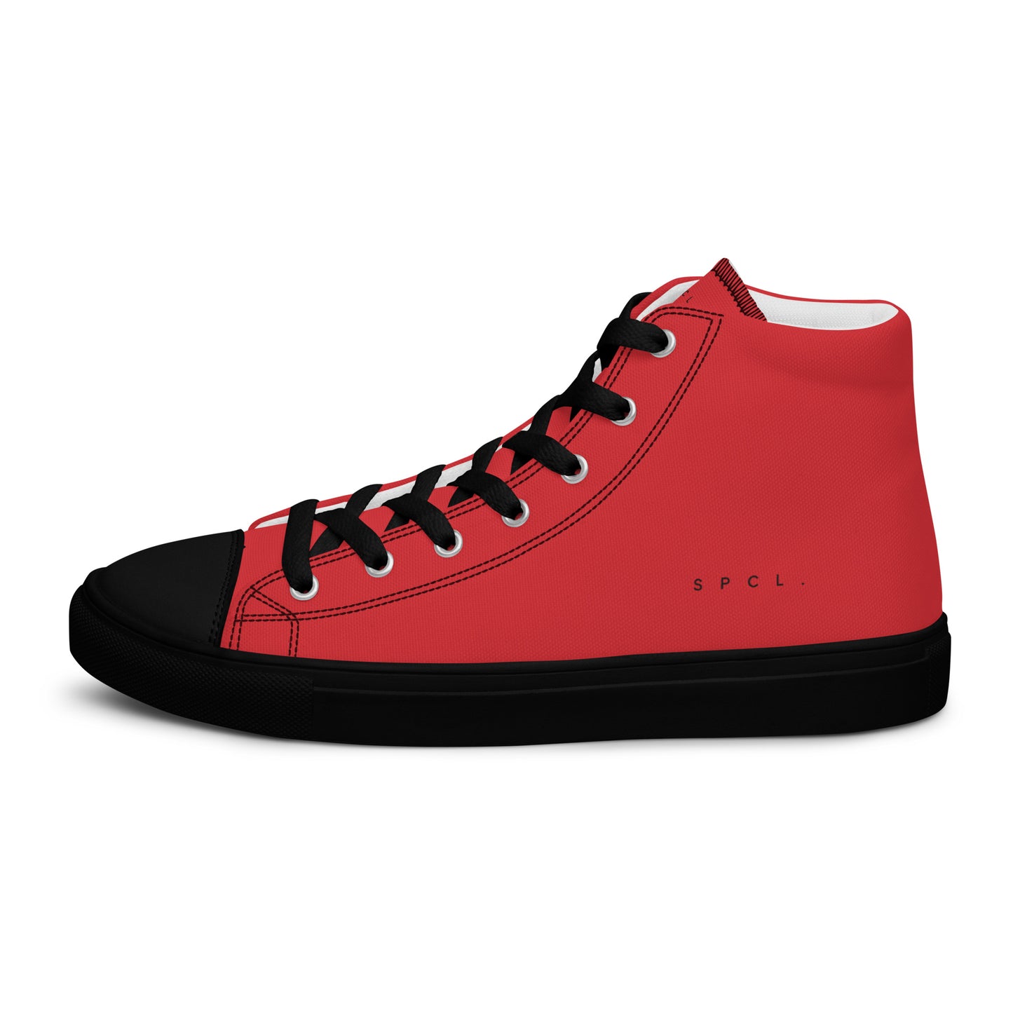 S P C L . Women’s high-top canvas shoes RED/BLACK/BLACK