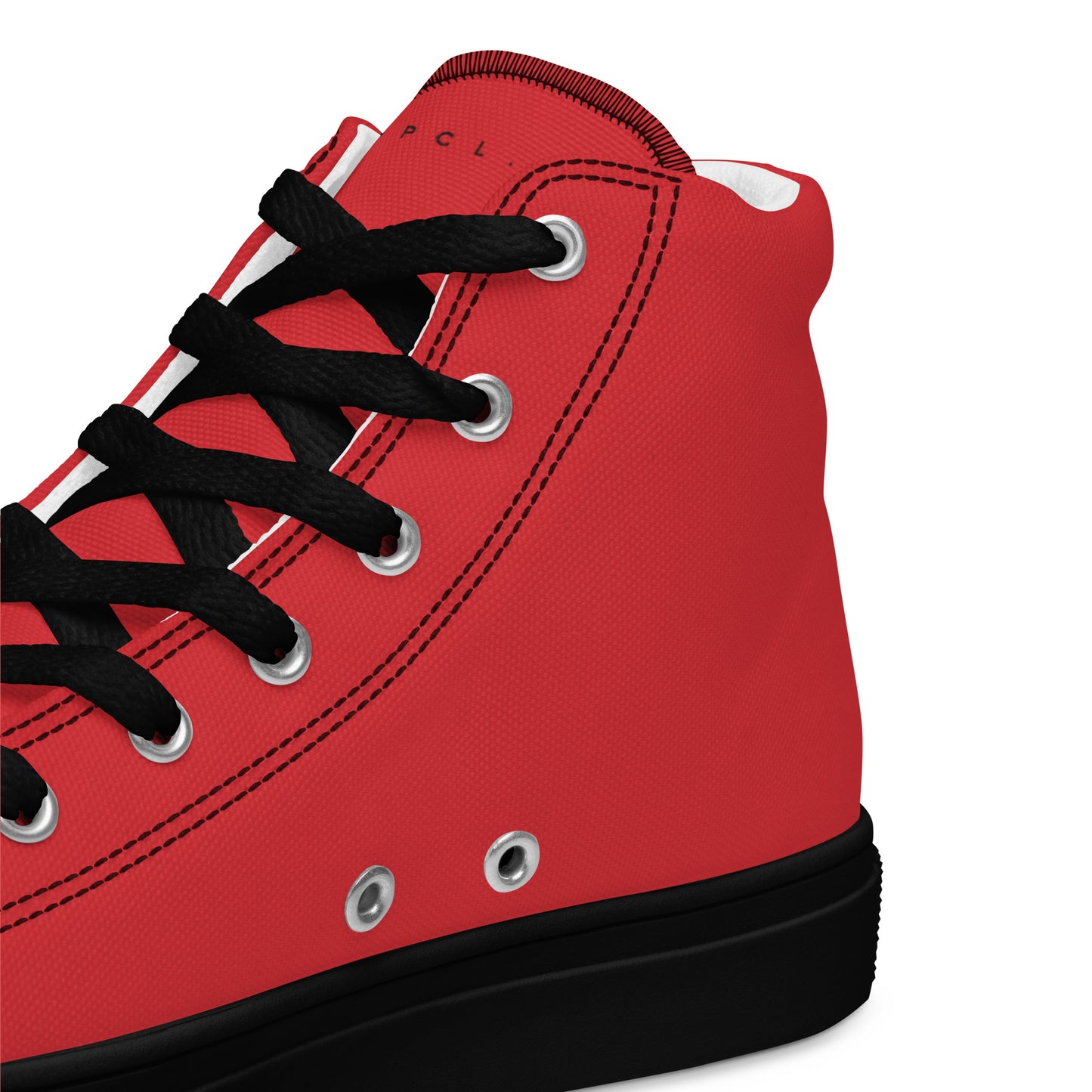 S P C L . Women’s high-top canvas shoes RED/BLACK/BLACK