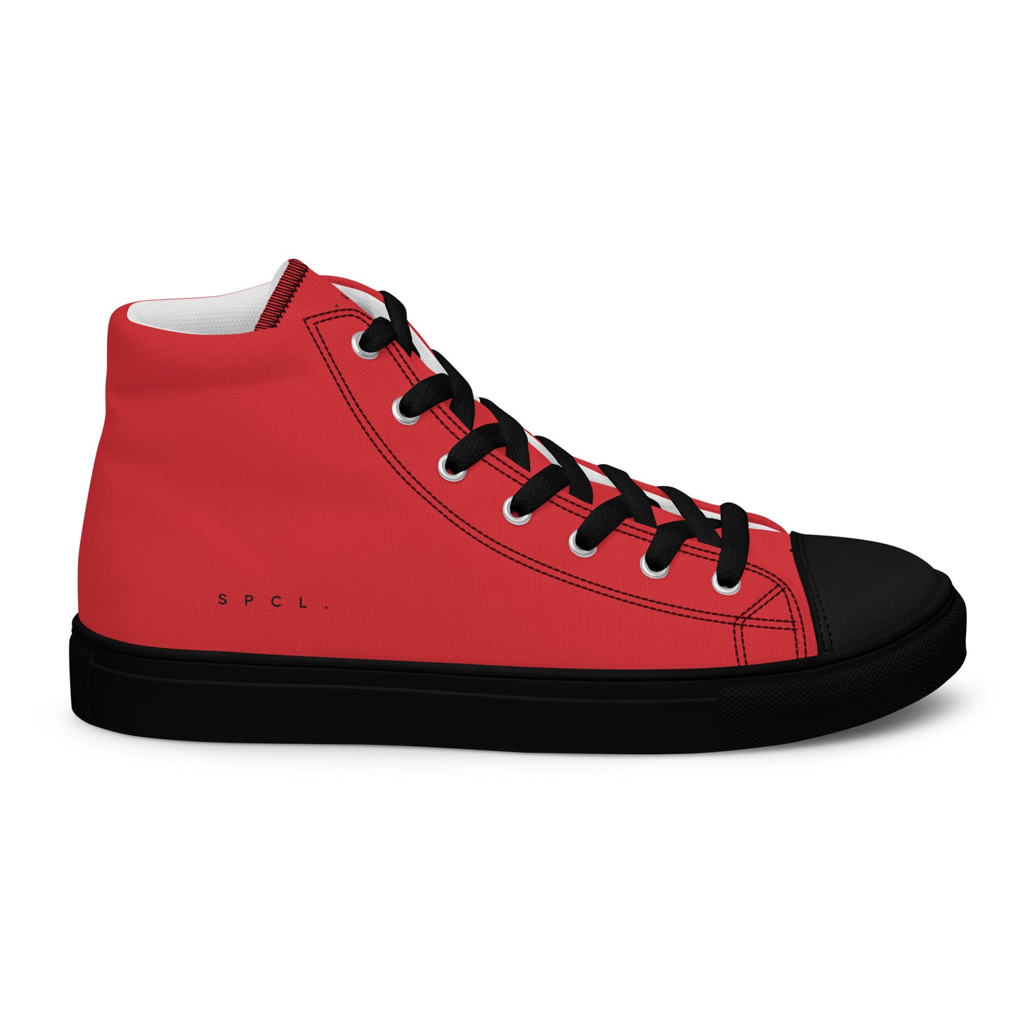 S P C L . Women’s high-top canvas shoes RED/BLACK/BLACK